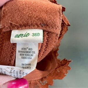 Aerie Lace Bra in Rust Orange